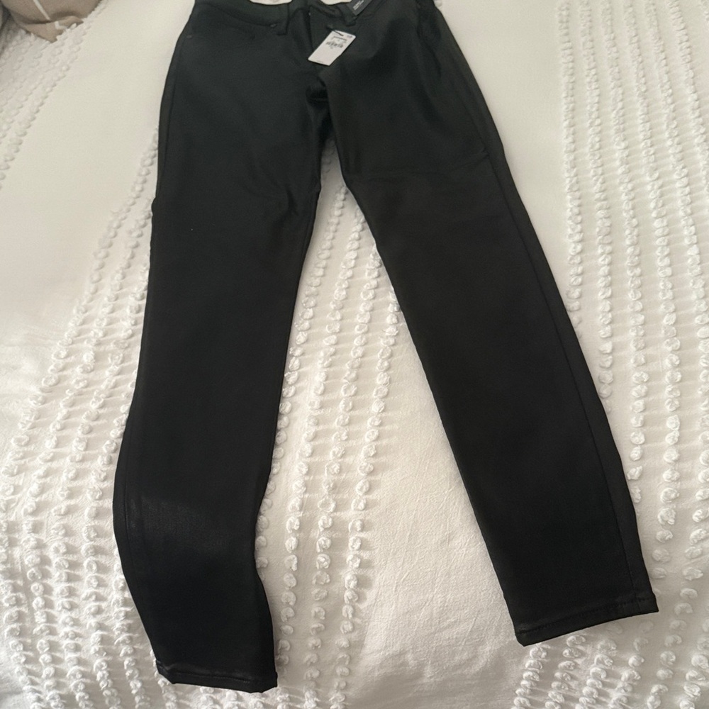 Express Black coated (faux leather) skinny pants